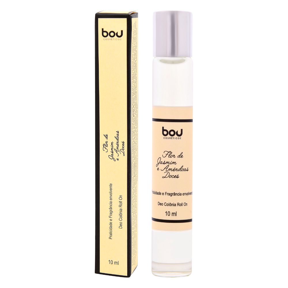 Deo Colônia Roll On Flor de Jasmim e Amêndoas Doces - 10ml