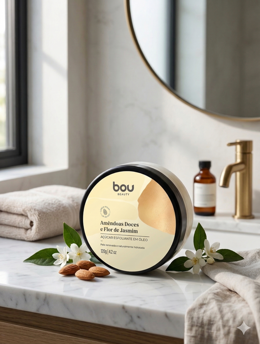 Açúcar Esfoliante em Óleo Amêndoas Doces e Flor de Jasmim - 120g