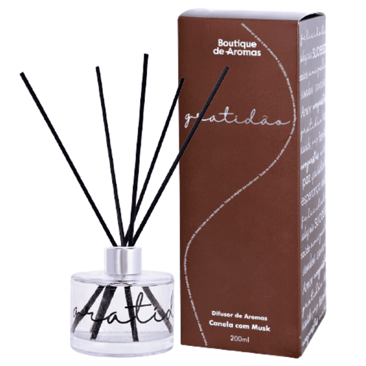 Difusor de Aromas Gratidão Canela com Musk- 240 ml