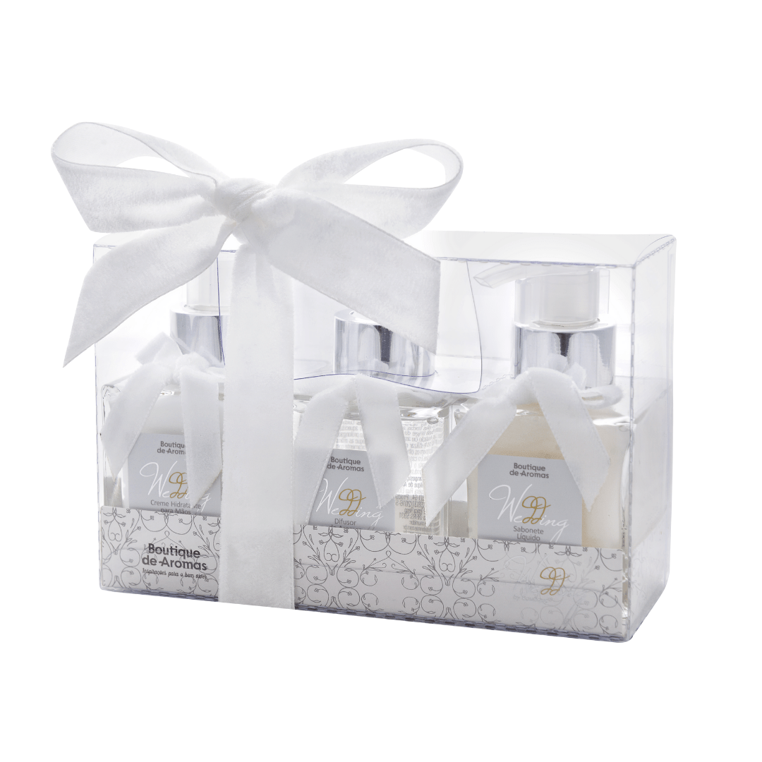 Kit Wedding - Difusor de ambiente 95ml + Sabonete 95ml + Creme para Mãos 95g