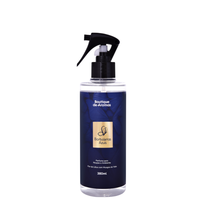 Perfume para ambiente Borboletas Azuis Flor de Lótus com Musgos do Vale - 380ml