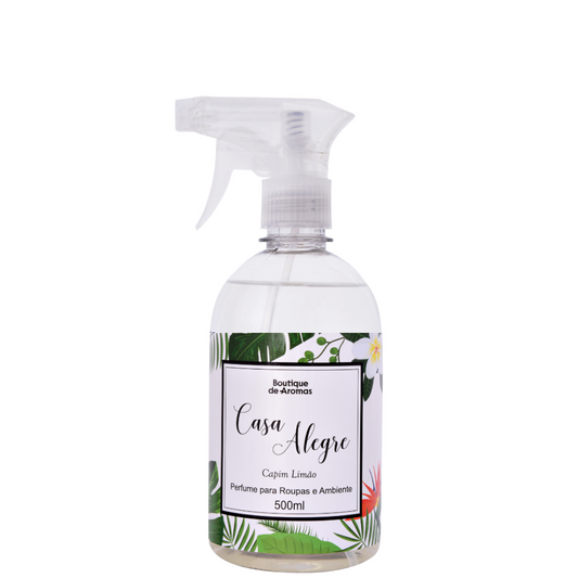Perfume para Roupas e Ambiente Casa Alegre Capim Limão -  500ml