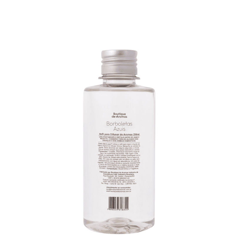 Refil para Difusor de Aromas Borboletas Azuis Flor de Lótus com Musgos do Vale - 250ml