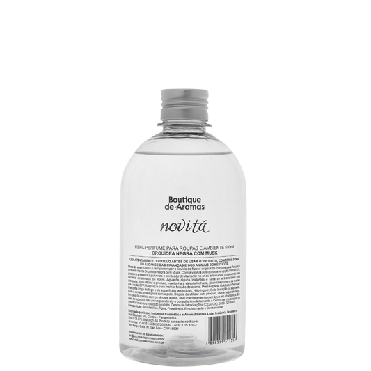 Refil para Perfume Roupas e Ambiente Novitá Orquídea Negra com Musk - 500ml
