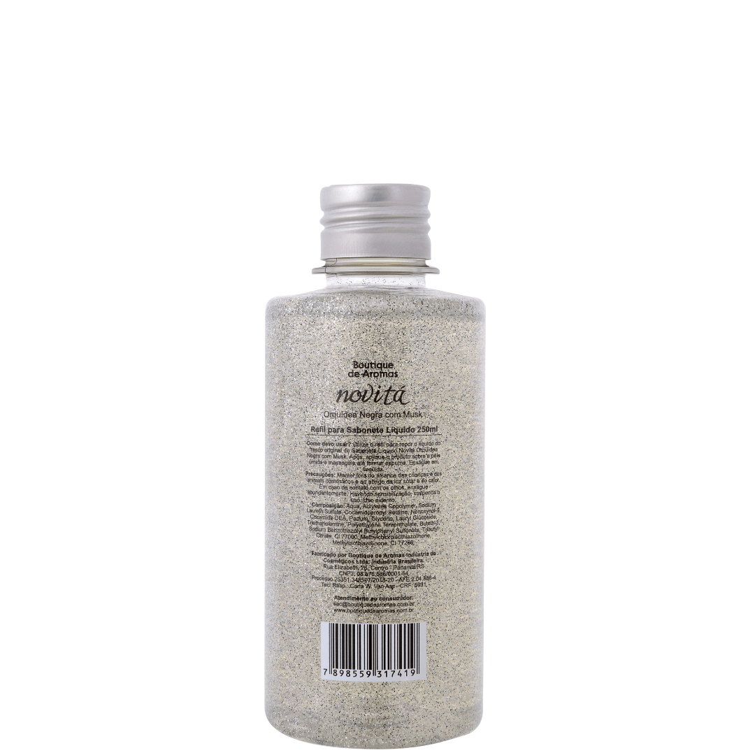 Refil para Sabonete Líquido Novitá Orquídea Negra com Musk - 250ml