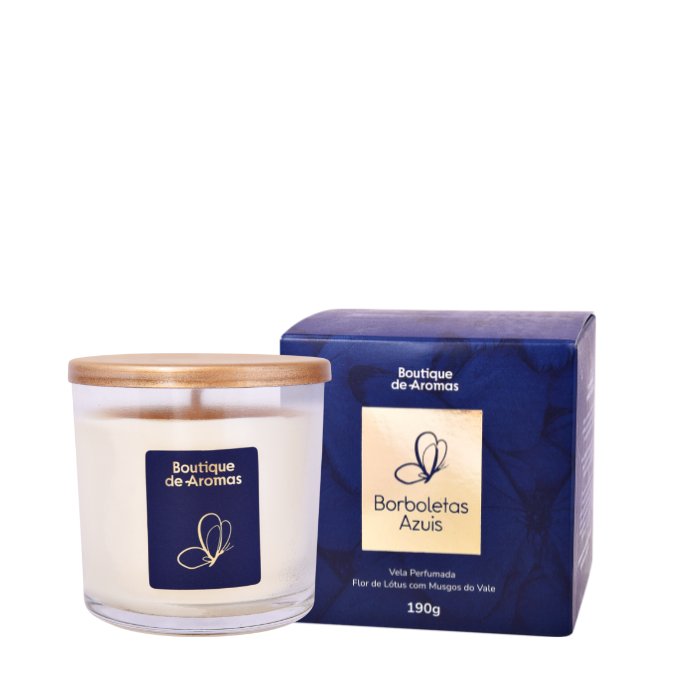 Vela Aromática Borboletas Azuis – 190g